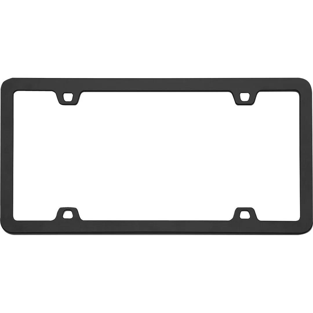 15050 – CRUISER License Plate Frame, Without Design Powder Coated Black Die Cast Zinc